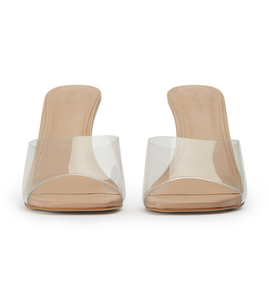 Tony Bianco Alessi Clear Vinylite/Skin 10cm Wedges Skin Color | UMYTG84339