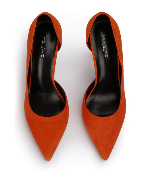 Tony Bianco Alyx Aperol Suede 10.5cm Court Shoes Orange | XMYBH37125