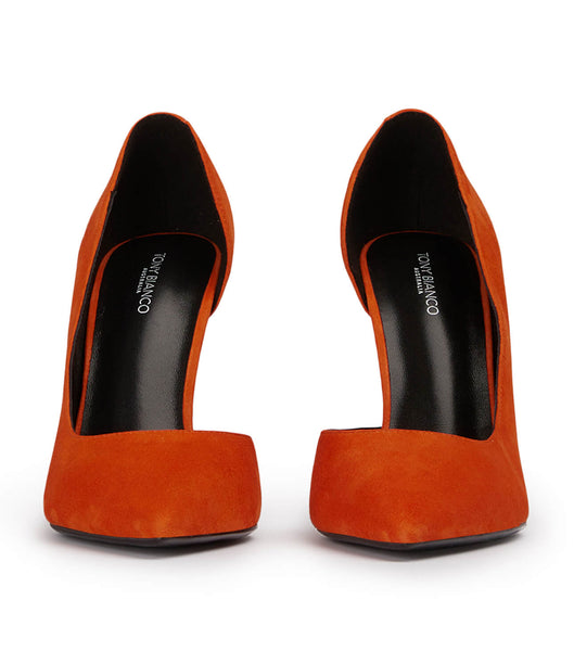 Tony Bianco Alyx Aperol Suede 10.5cm Court Shoes Orange | XMYBH37125