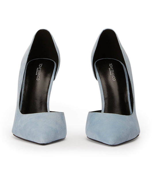 Tony Bianco Alyx Sky Suede 10.5cm Court Shoes Blue | MMYHR25042