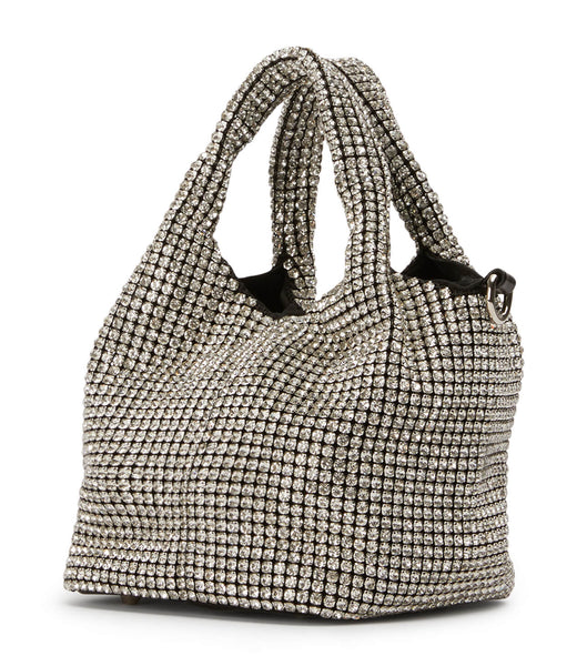 Tony Bianco Angie Clear Crystal Mini Handbags Accessories Silver | MYQCS11715