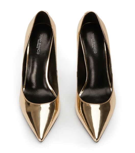 Tony Bianco Anja Gold Shine 10.5cm Court Shoes Gold | FMYUI80099