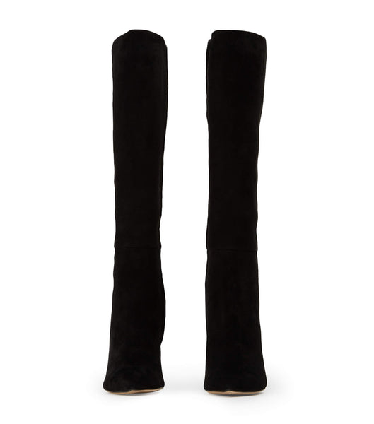 Tony Bianco Apollo Black Suede 10.5cm Heeled Boots Black | SMYVO88685