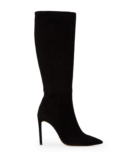 Tony Bianco Apollo Black Suede 10.5cm Heeled Boots Black | SMYVO88685