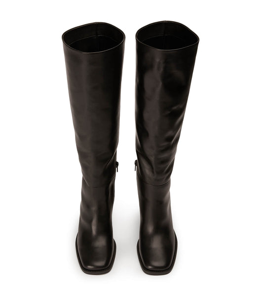 Tony Bianco Asher Black Como 8.5cm Heeled Boots Black | GMYEC27902