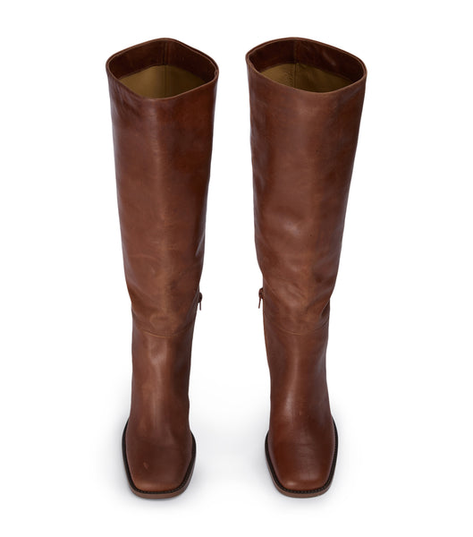 Tony Bianco Asher Cognac 8.5cm Heeled Boots Brown | PMYQX42745