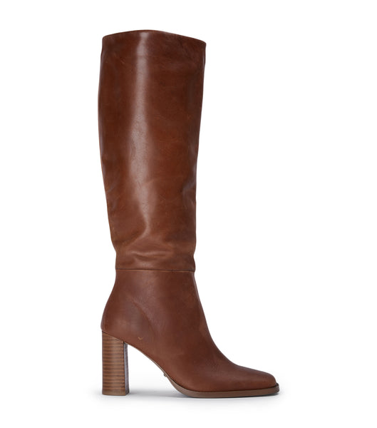 Tony Bianco Asher Cognac 8.5cm Heeled Boots Brown | PMYQX42745