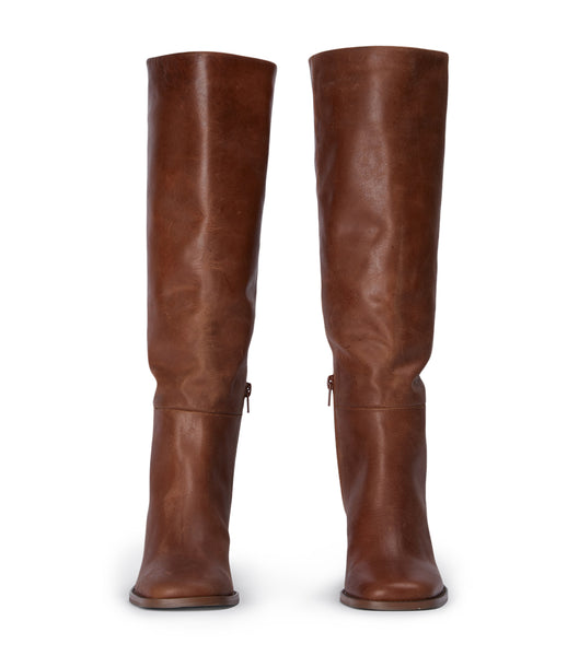 Tony Bianco Asher Cognac 8.5cm Knee High Boots Brown | QMYUV97863