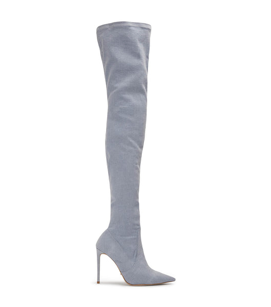 Tony Bianco Avah Denim Stretch 10.5cm Heeled Boots Blue | BMYSO38596