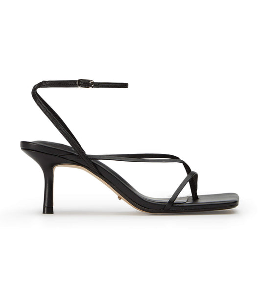 Tony Bianco Avi Black Nappa 6.5cm Strappy Heels Black | DMYKV49544