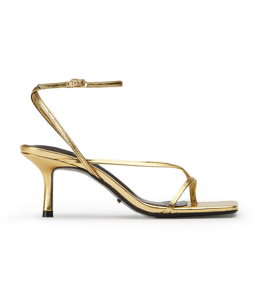 Tony Bianco Avi Gold Foil 6.5cm Stiletto Heels Gold | FMYUI53215