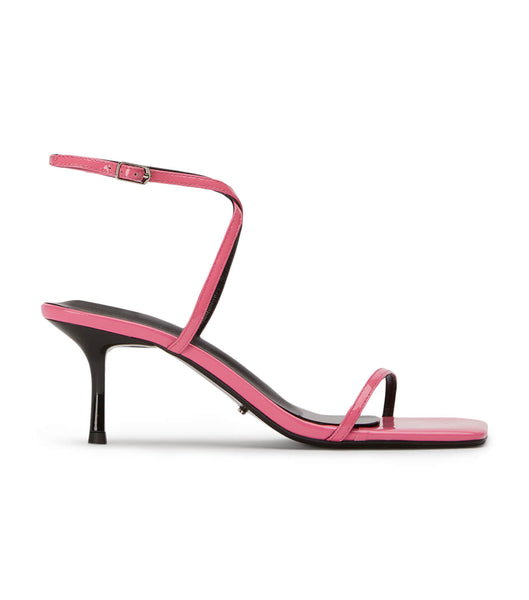 Tony Bianco Axent Flamingo Patent 6.5cm Strappy Heels Pink | DMYVO23830