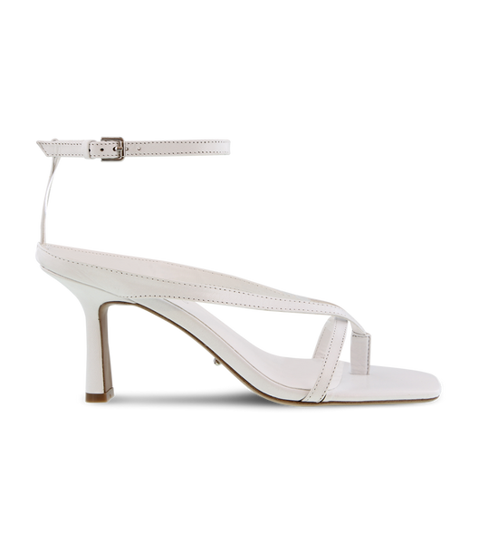 Tony Bianco Becca White Sheep Nappa 7.5cm Strappy Heels White | MYCIF86183