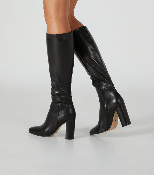 Tony Bianco Bellez Black Venice 9.5cm Heeled Boots Black | MYNEJ45341