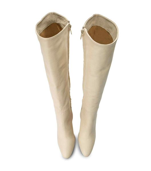 Tony Bianco Bellez Vanilla Venice 9.5cm Knee High Boots Light Yellow | MYICD77425