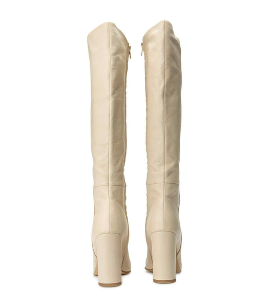 Tony Bianco Bellez Vanilla Venice 9.5cm Knee High Boots Light Yellow | MYICD77425