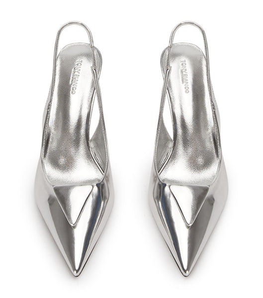 Tony Bianco Bertie Silver Shine 7.5cm Court Shoes Silver | MYDYB27188