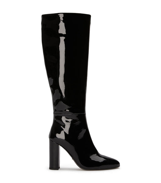 Tony Bianco Boss Black Patent 9.5cm Heeled Boots Black | SMYNY43671