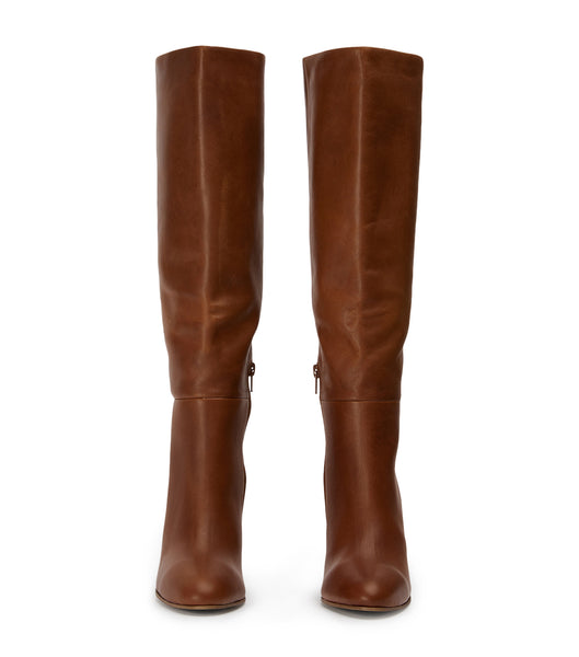 Tony Bianco Boss Cognac 9.5cm Knee High Boots Brown | FMYHY62365