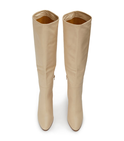 Tony Bianco Boss Vanilla Venice 9.5cm Knee High Boots Light Yellow | UMYND60722