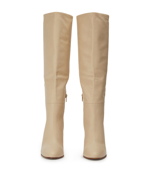 Tony Bianco Boss Vanilla Venice 9.5cm Knee High Boots Light Yellow | UMYND60722