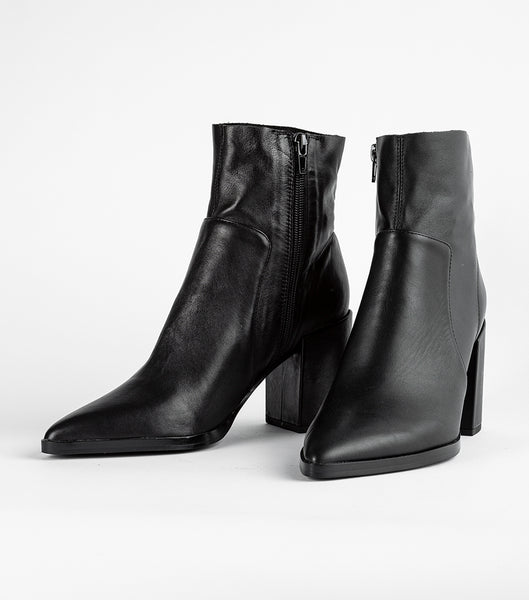 Tony Bianco Brazen Black Luxe 8.5cm Ankle Boots Black | QMYWA56798