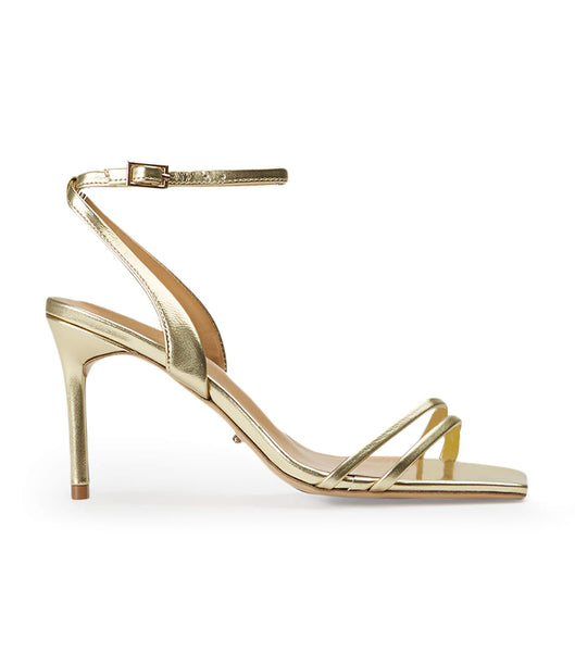 Tony Bianco Camelia Gold Nappa Metallic 8.5cm Bridal Heels Gold / Metal | AMYDF10027