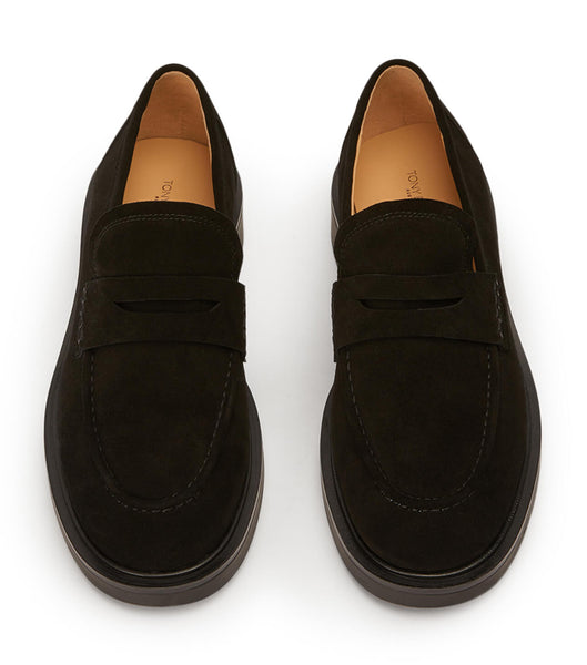 Tony Bianco Cherish Black Suede 4.5cm Loafers Black | PMYQX70645