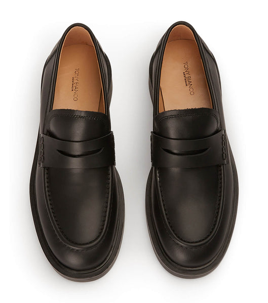 Tony Bianco Cherish Black Turin 4.5cm Loafers Black | EMYVG28798