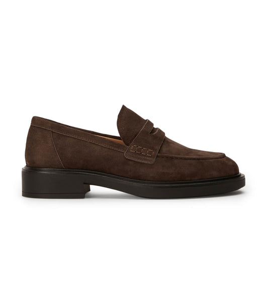 Tony Bianco Cherish Espresso Suede 4.5cm Loafers Chocolate | MYJVR32530