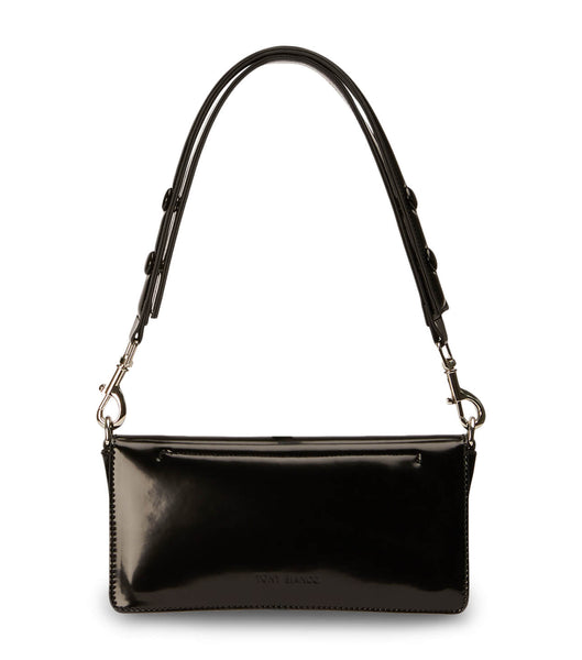 Tony Bianco Clove Black Hi Shine Shoulder Bag Accessories Black | PMYQX83406