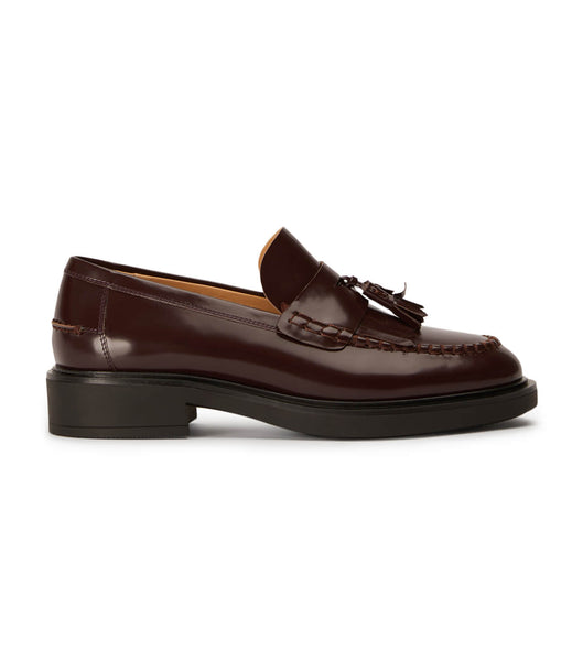 Tony Bianco Colt Vino Hi Shine 4.5cm Loafers Chocolate | GMYEC94999