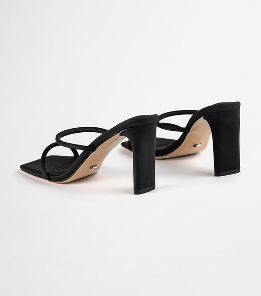 Tony Bianco Concord Black Galaxy 8.5cm Strappy Heels Black | MYXBR61354