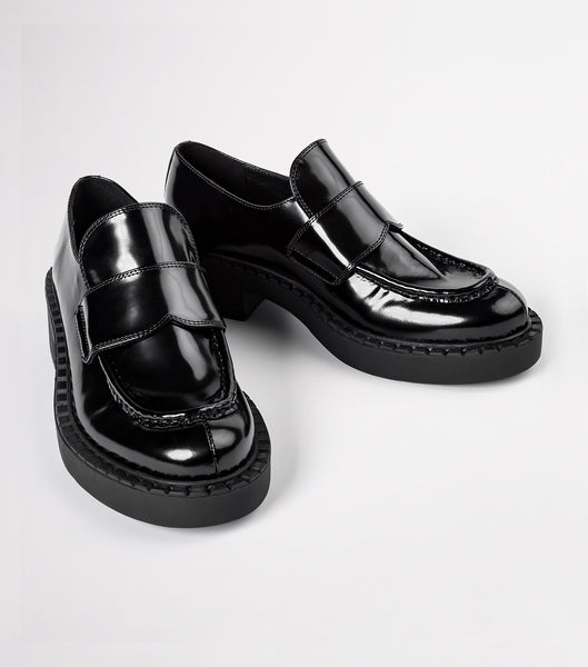 Tony Bianco Corvette Black Hi Shine 4.5cm Loafers Black | UMYND54330