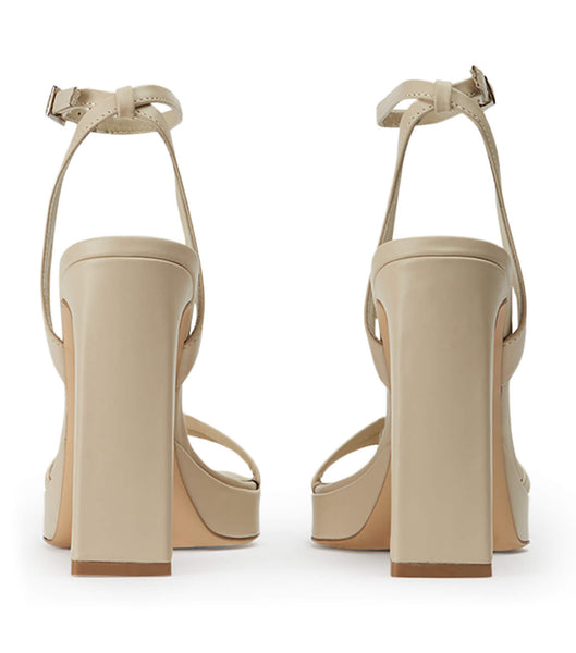 Tony Bianco Dandy Vanilla Capretto 11.5cm Strappy Heels Light Yellow | MYIIZ70478