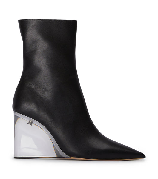 Tony Bianco Dasha Black Como/Clear 9.5cm Heeled Boots Black | MYZPD25114