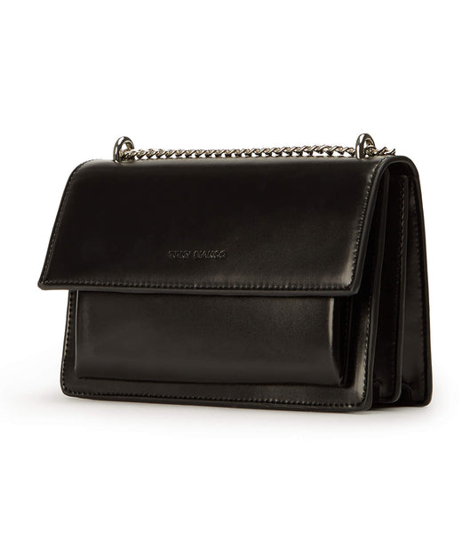 Tony Bianco Desire Black Leather Cross Body Bag Accessories Black | MMYHR23451