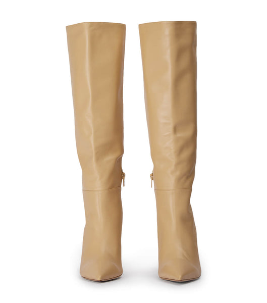 Tony Bianco Drake Butter Nappa 9.5cm Knee High Boots Yellow | MYJVR68948