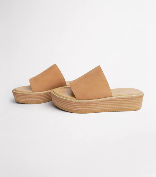 Tony Bianco Elke Caramel 4.5cm Flat Sandals Beige | YMYGT99369