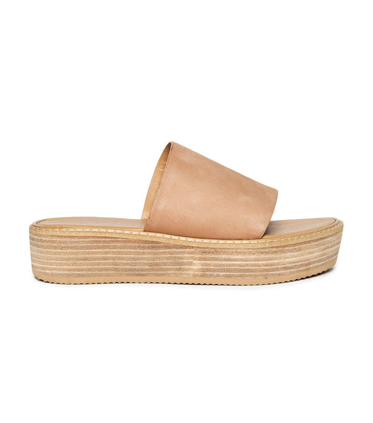 Tony Bianco Elke Caramel 4.5cm Flat Sandals Beige | YMYGT99369