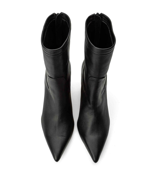 Tony Bianco Ellie Black Nappa 8.5cm Ankle Boots Black | DMYKV59169