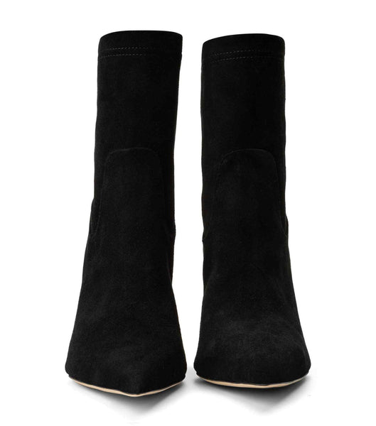 Tony Bianco Ellie Black Suede 8.5cm Ankle Boots Black | LMYTR20938