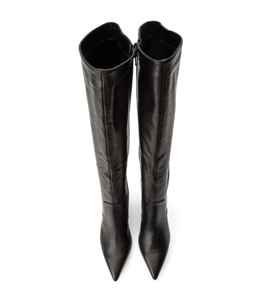 Tony Bianco Epic Black Venice 8.5cm Heeled Boots Black | MYIIZ34713