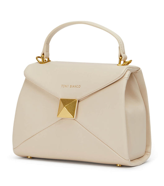 Tony Bianco Eve Vanilla Leather Mini Handbags Accessories Light Yellow | MYCVG83294