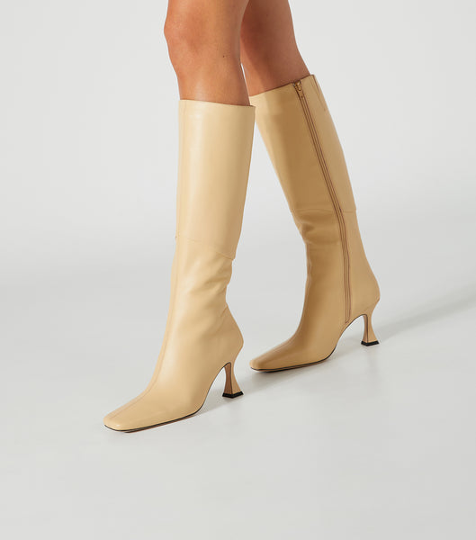 Tony Bianco Fantasy Butter Nappa 8cm Heeled Boots Yellow | UMYND99791