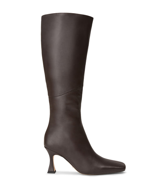 Tony Bianco Fantasy Chocolate Nappa 8cm Stiletto Boots Chocolate | MYJBT86093