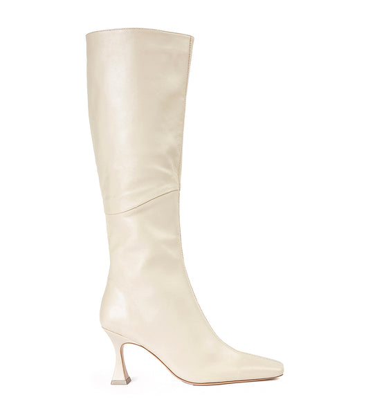 Tony Bianco Fantasy Vanilla Nappa 8cm Heeled Boots Light Yellow | MYICD66855