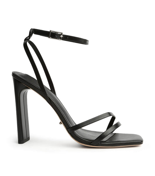 Tony Bianco Fiance Black Kid 11cm Strappy Heels Black | AMYDF52451