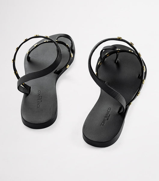 Tony Bianco Finola Black 1cm Sandals Black | MYNZX37327