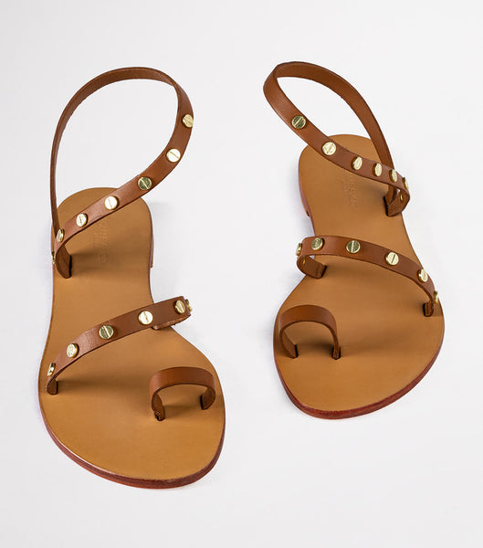 Tony Bianco Finola Tan 1cm Sandals Brown | DMYVO86077